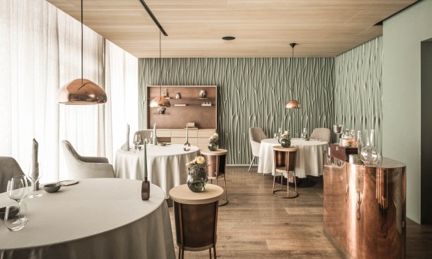 Raumbild vom Gourmetrestaurant Artifex im Feuerstein