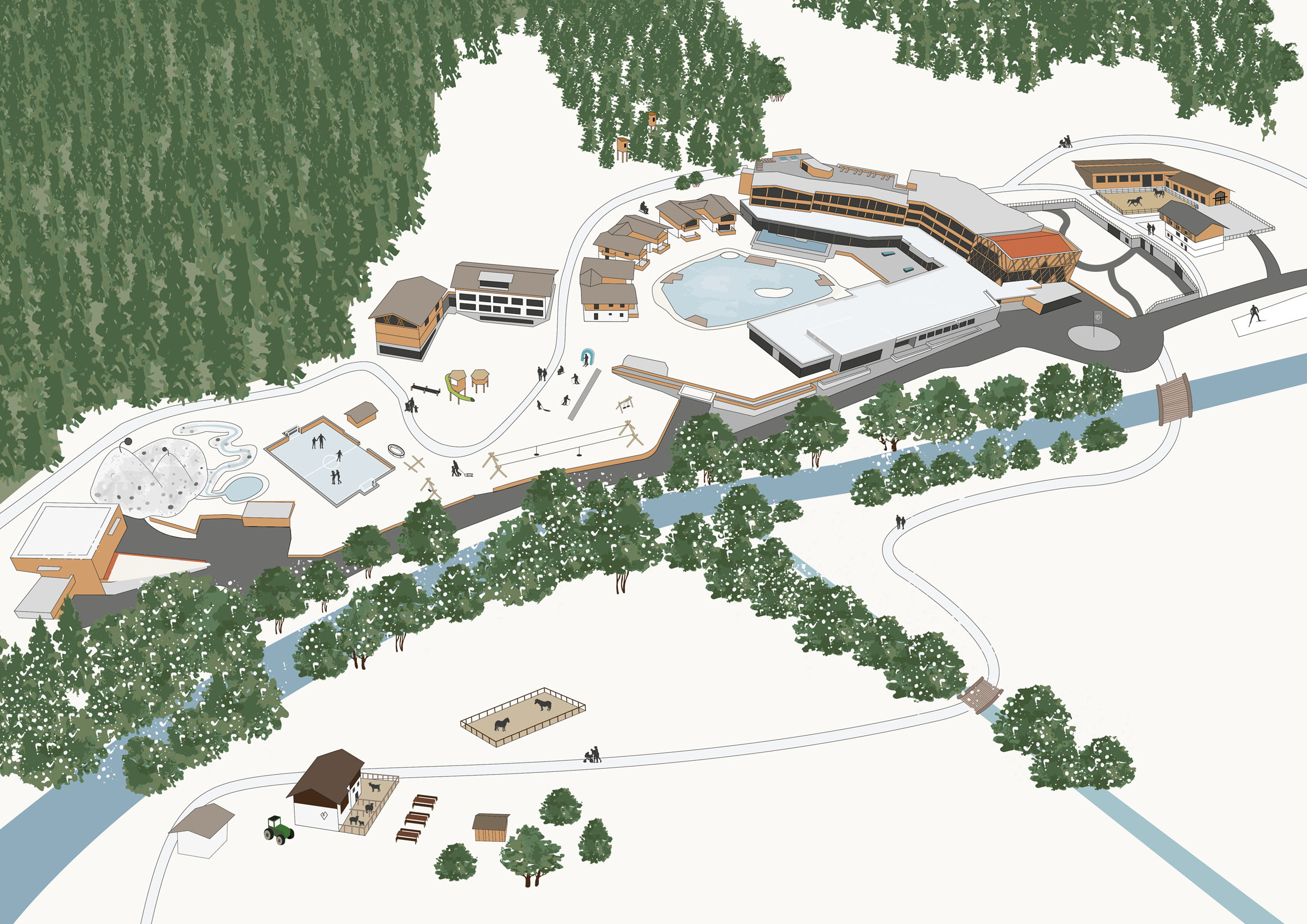 Resortplan Feuerstein im Winter