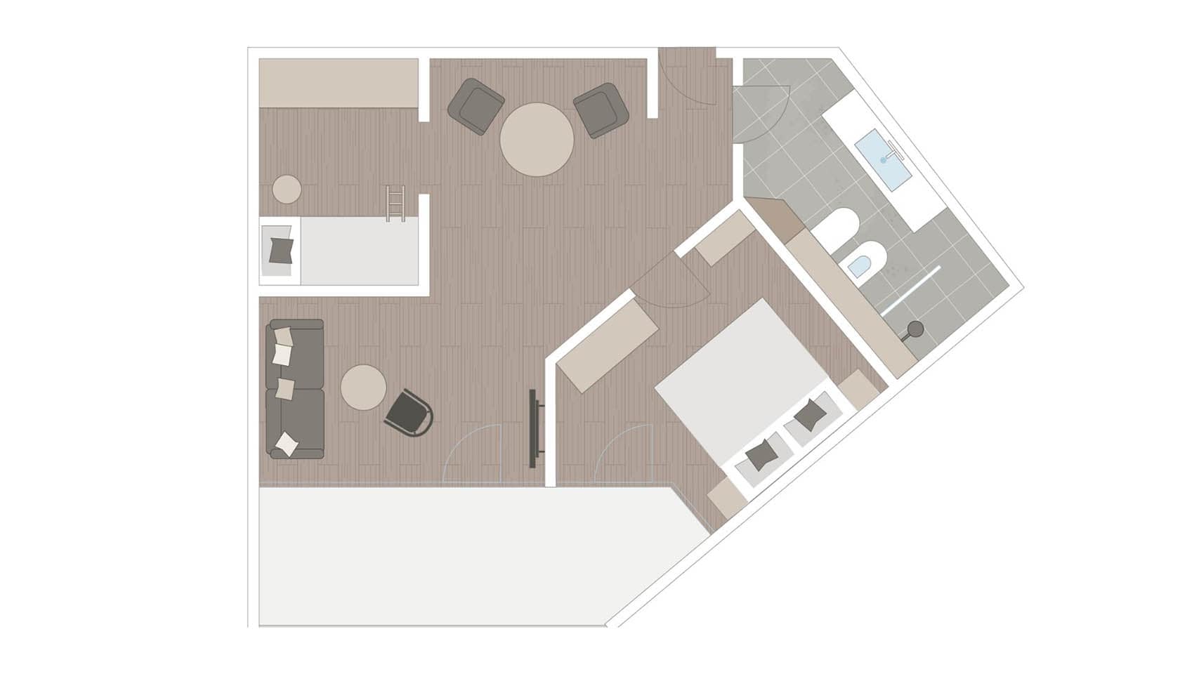 Zimmerplan des Familienzimmer Lrimar