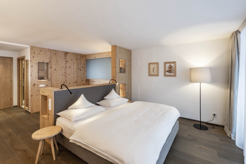 Doppelbett des Doppelzimmer Glimmer